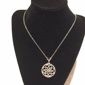 Silvertone Necklace With Pendant